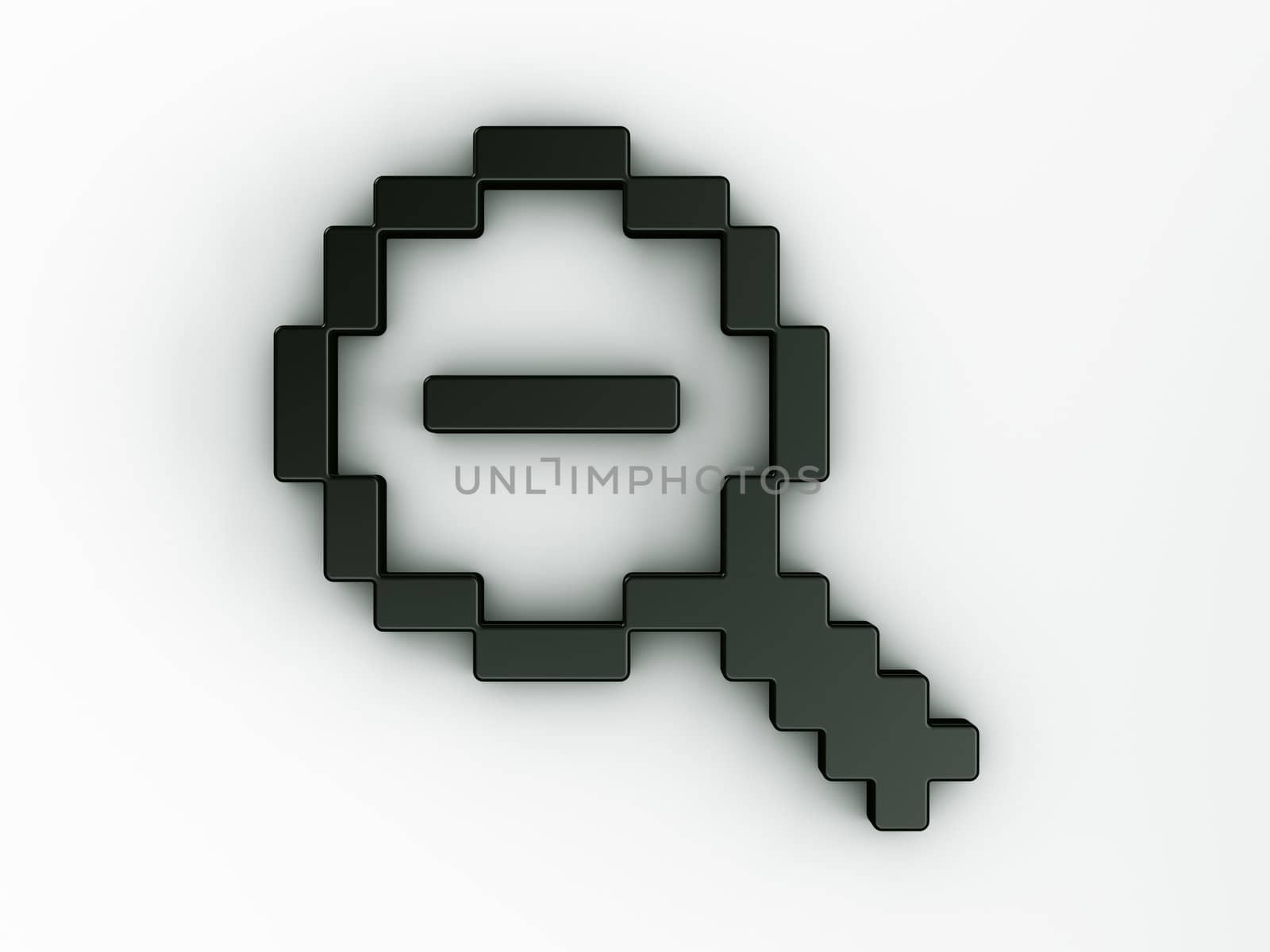 3d rendering of a zoom out cursor