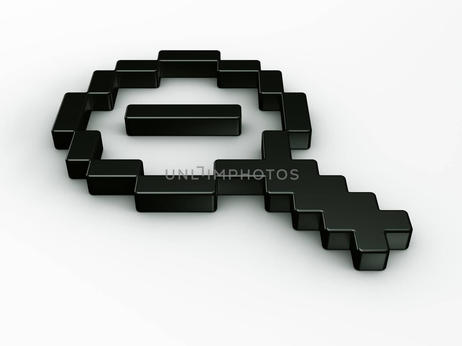 3d rendering of a zoom out cursor