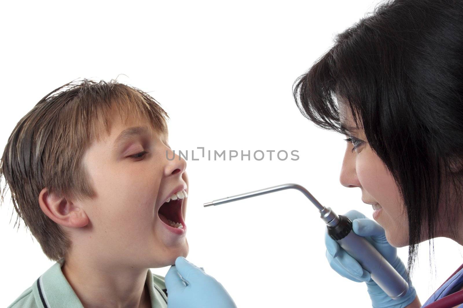 Doctor examining child. by lovleah