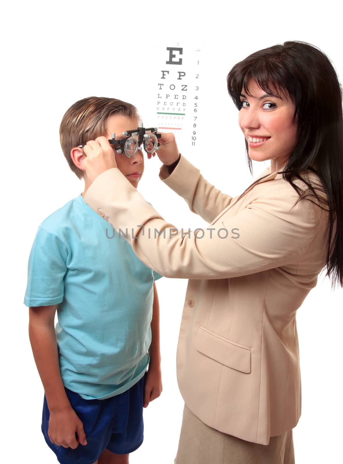 Optometrist with child by lovleah