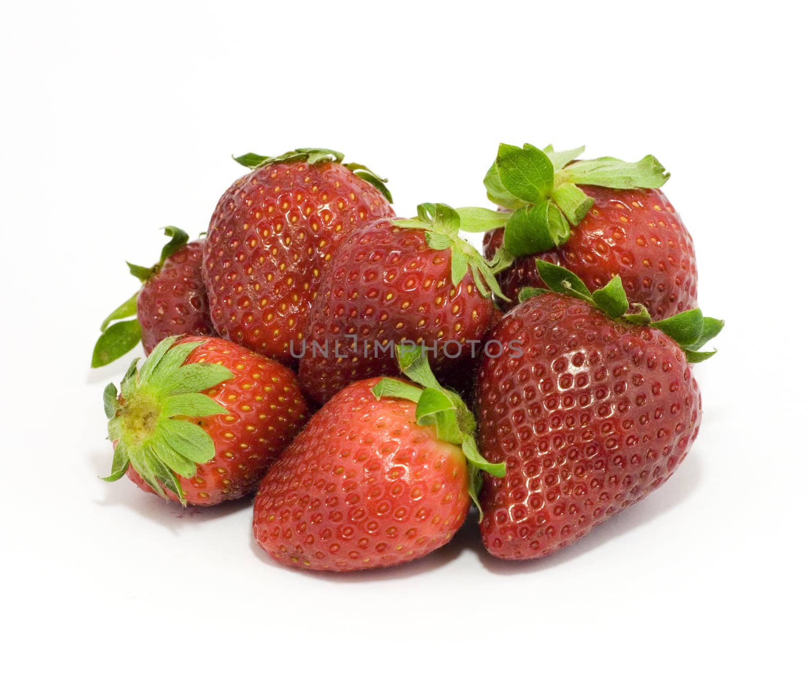 Strawberries isolated on white background