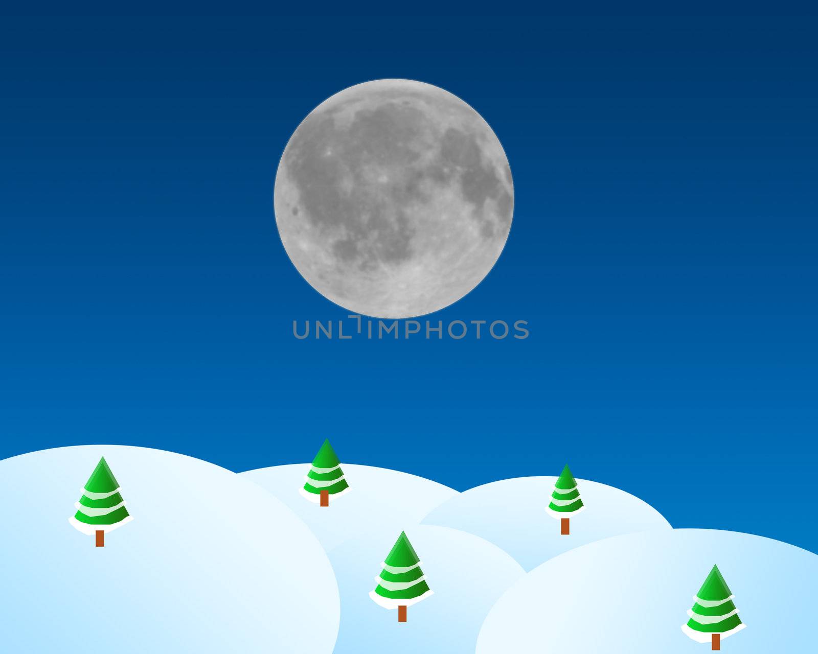 Christmas card illustration, background
