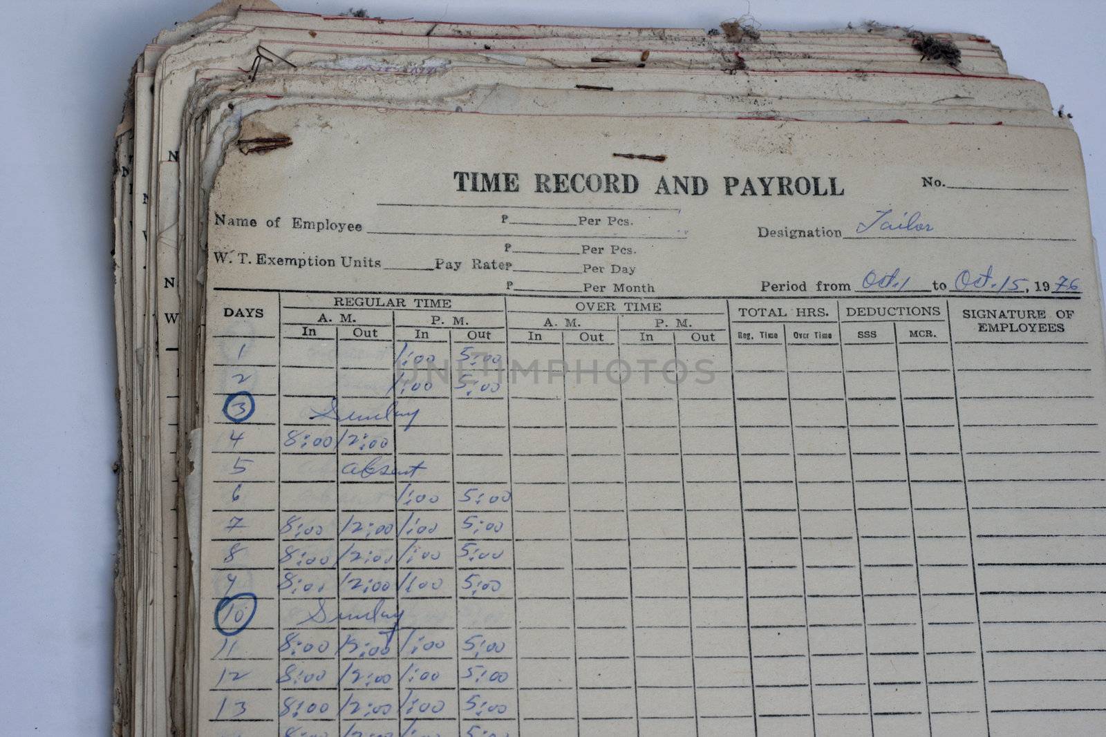 Old Time Record and Payroll by sacatani