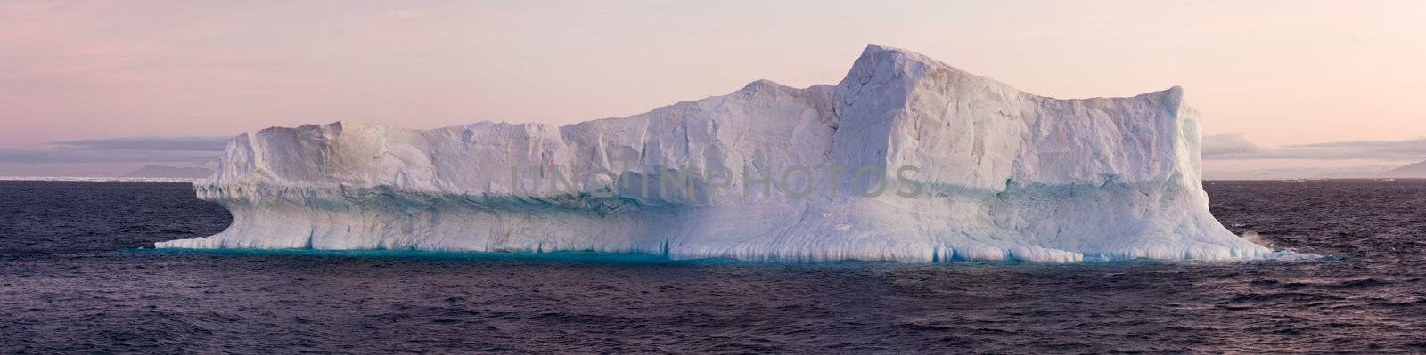 Large Iceberg Floating in Sea by abey