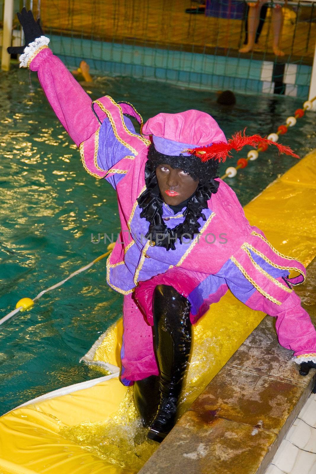 a 'zwarte piet', from Sinterklaas, a dutch tradition on the 5th of december