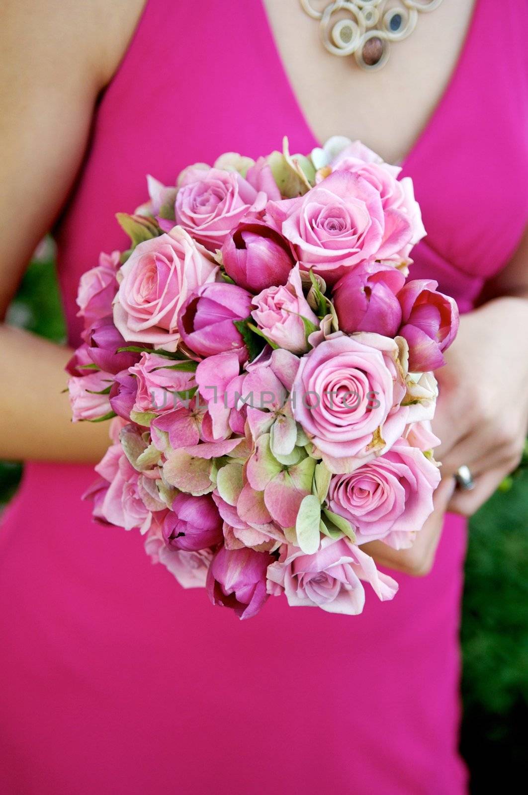 Bridesmaid Holding Bouquet by gregory21