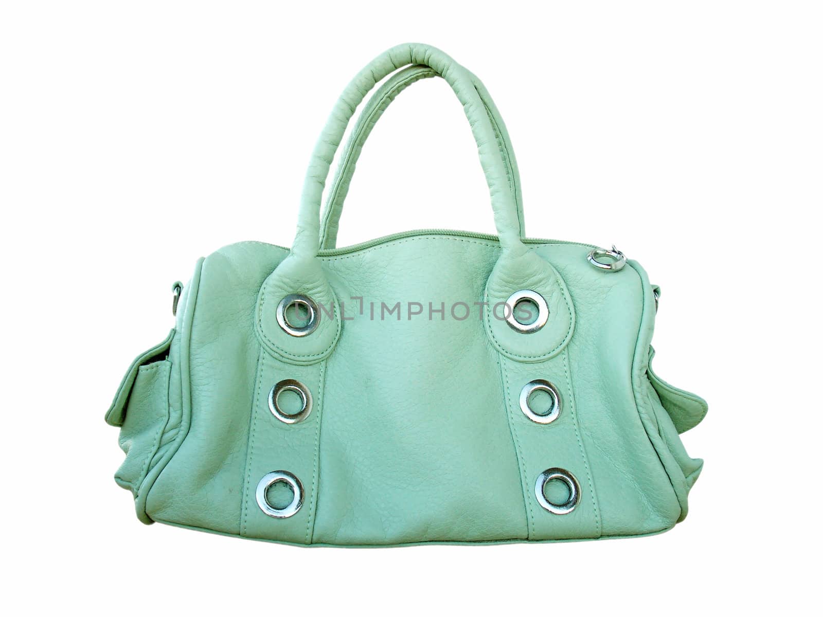 Modern green female bag on a white background by Kudryashka