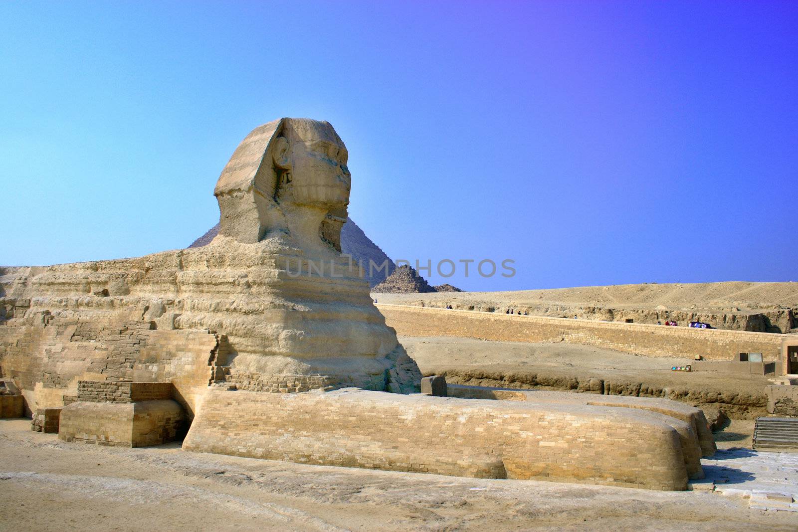 Sphynx, pyramids in Cairo, Egypt, Africa