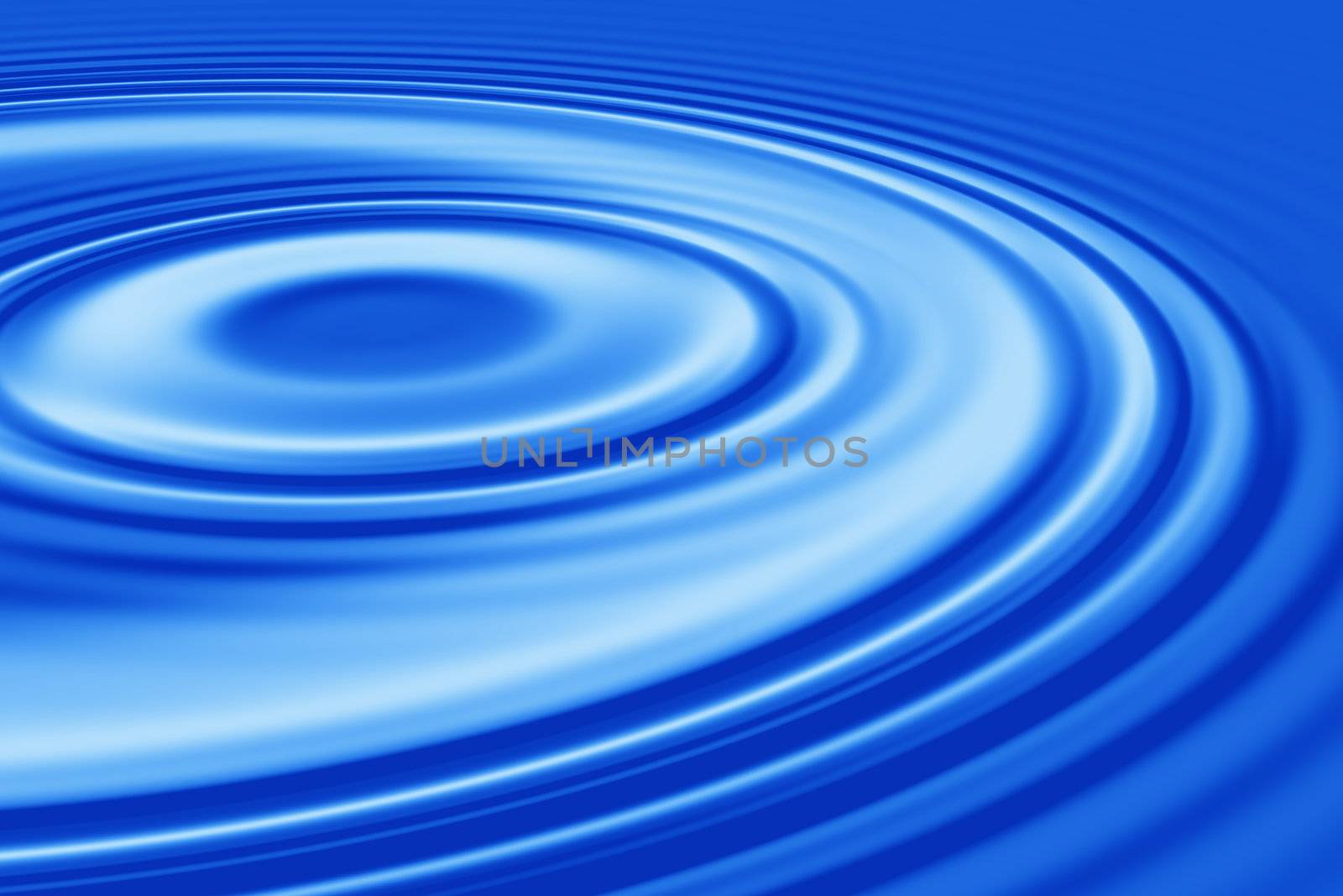 Water Ripple Circles Ob A Blue Surface, Abstract Background