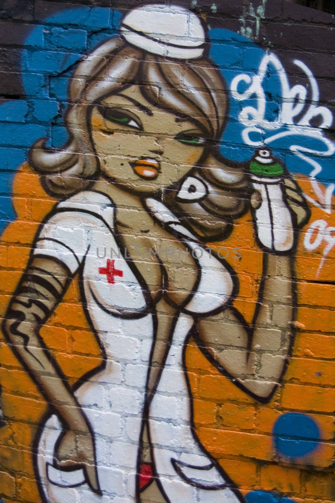 Graffiti nurse by Claudine