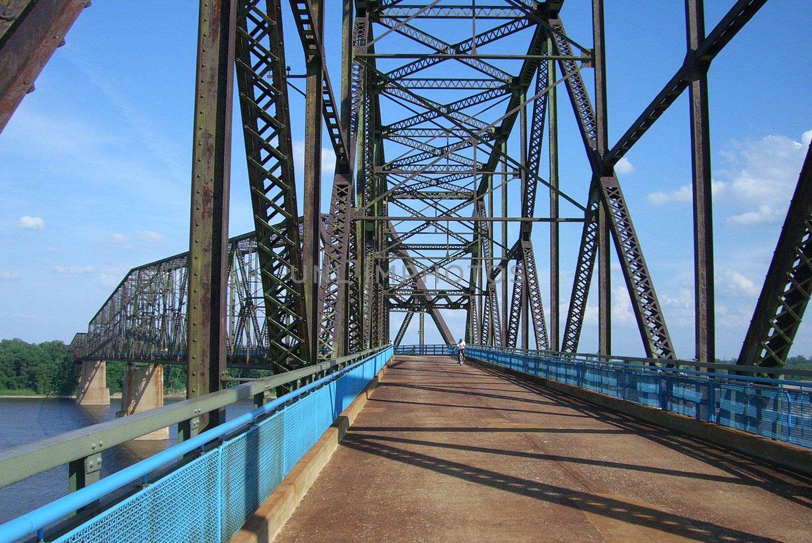 Route 66 crossing of Mississippi River, between Illinois and Missouri.
