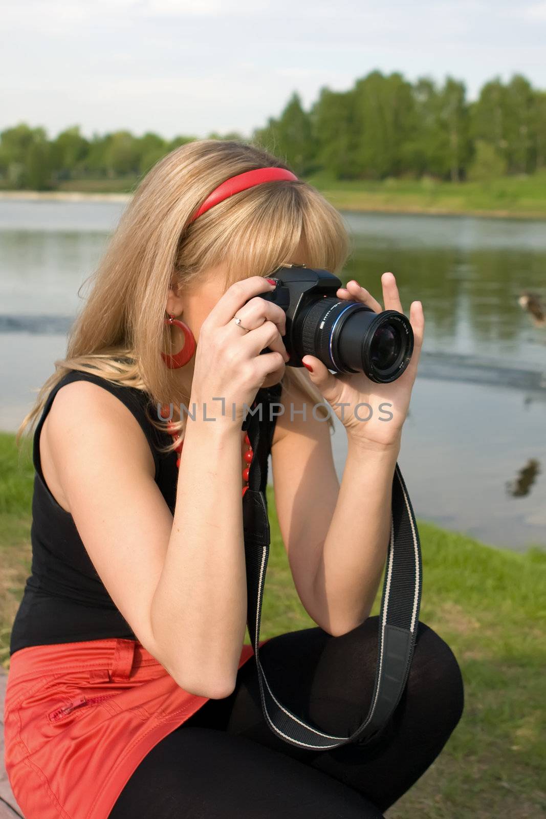 The girl the photographer works