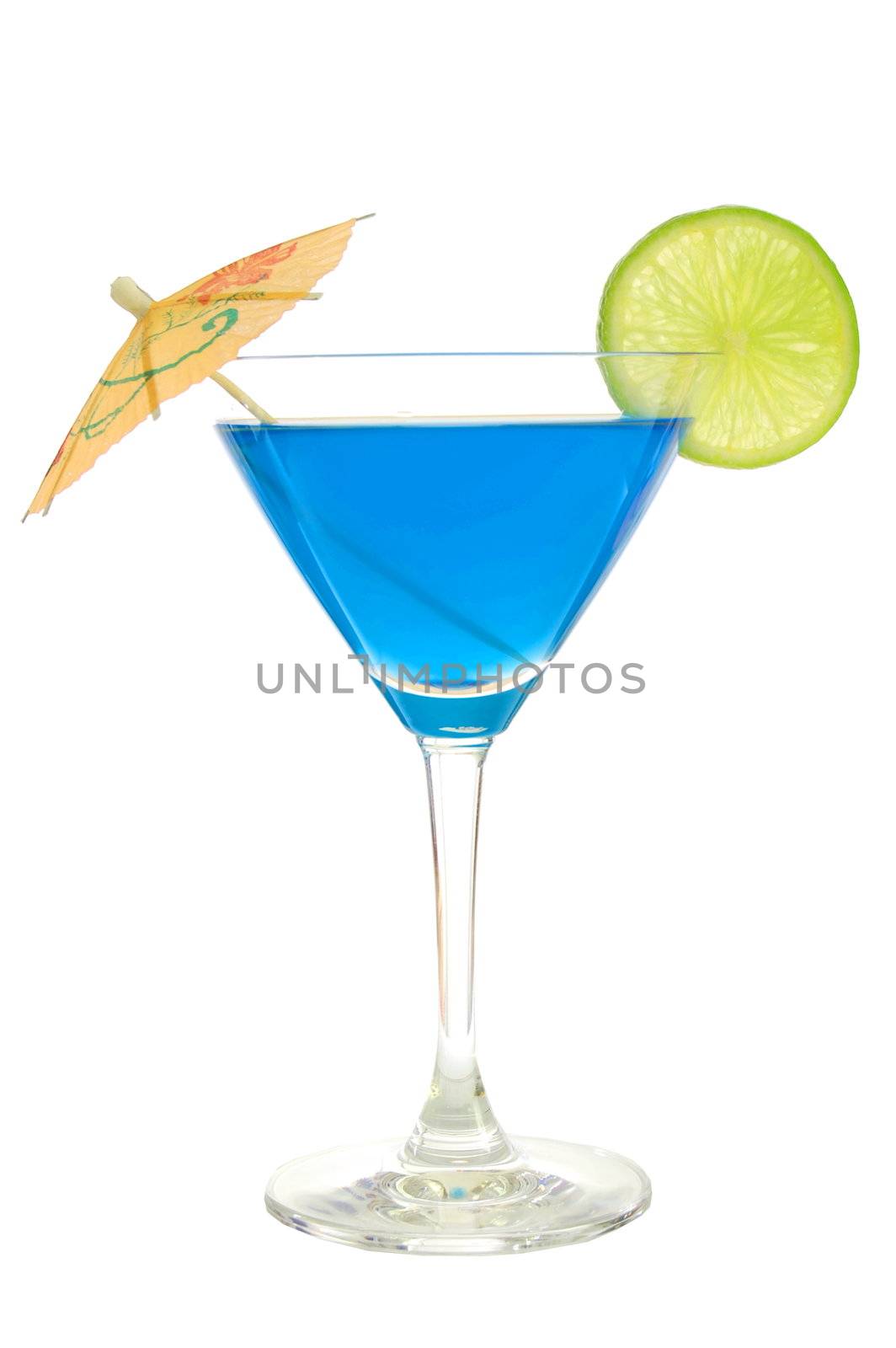 cocktail with blue Curacao by gunnar3000