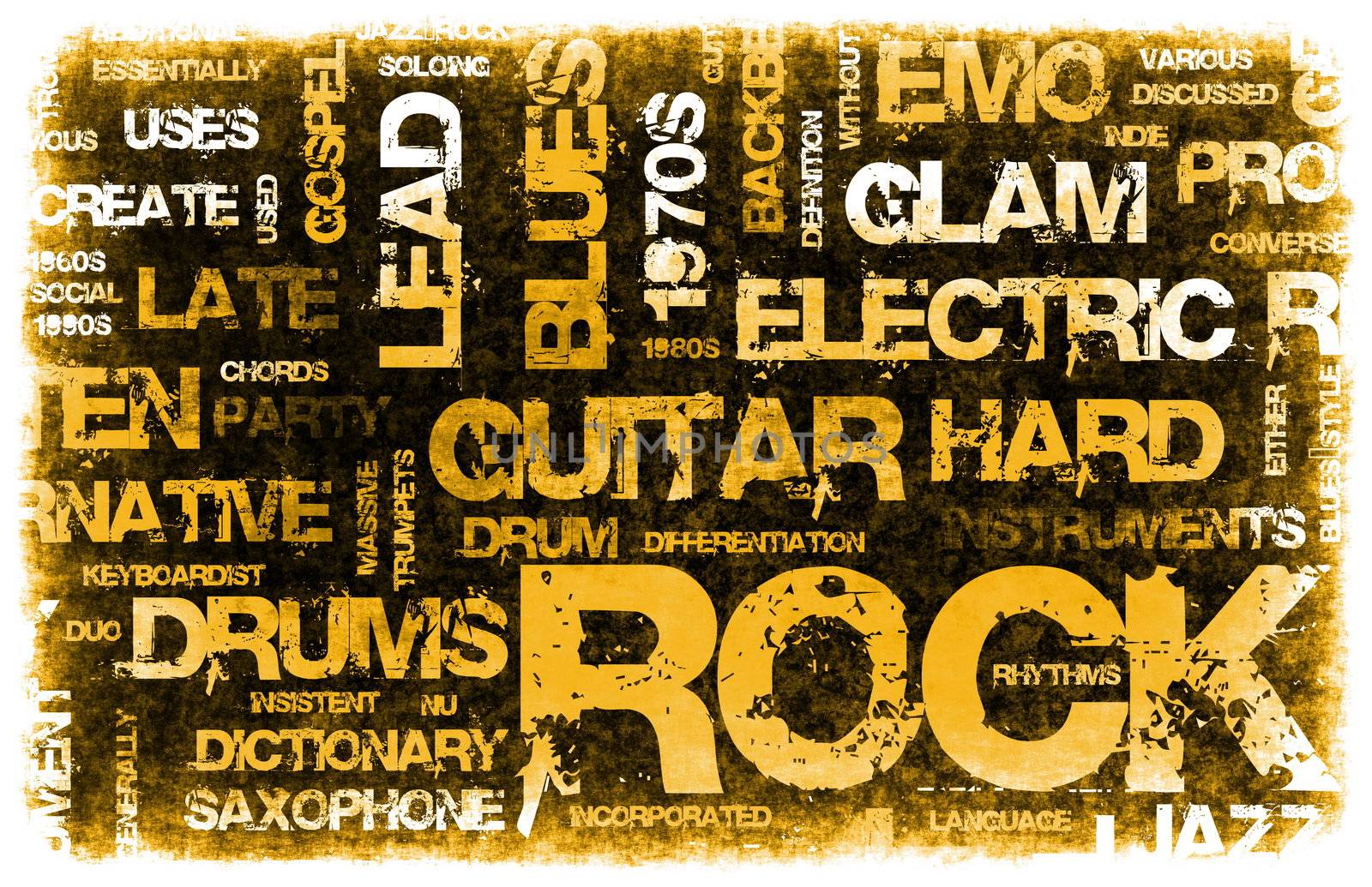 Rock Music Party Invitation as Poster Art