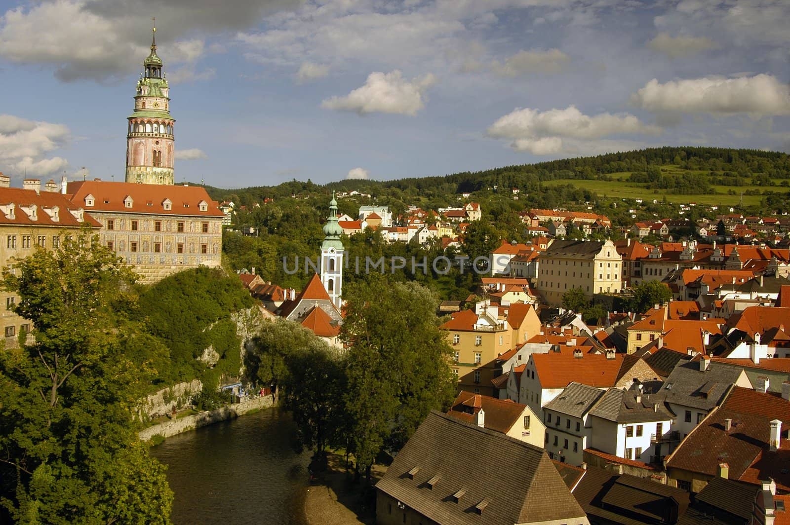 Czech Krumlov tower view, Czech Republic