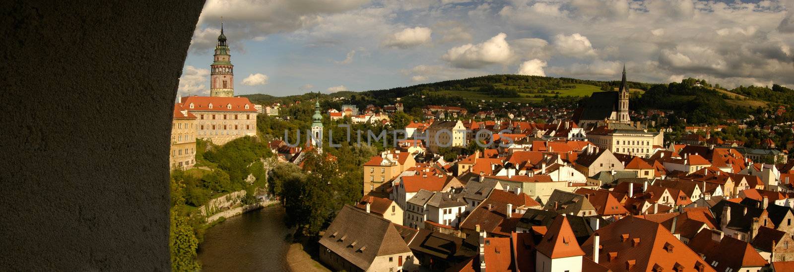 View of the Czech city Cesky Krumlov