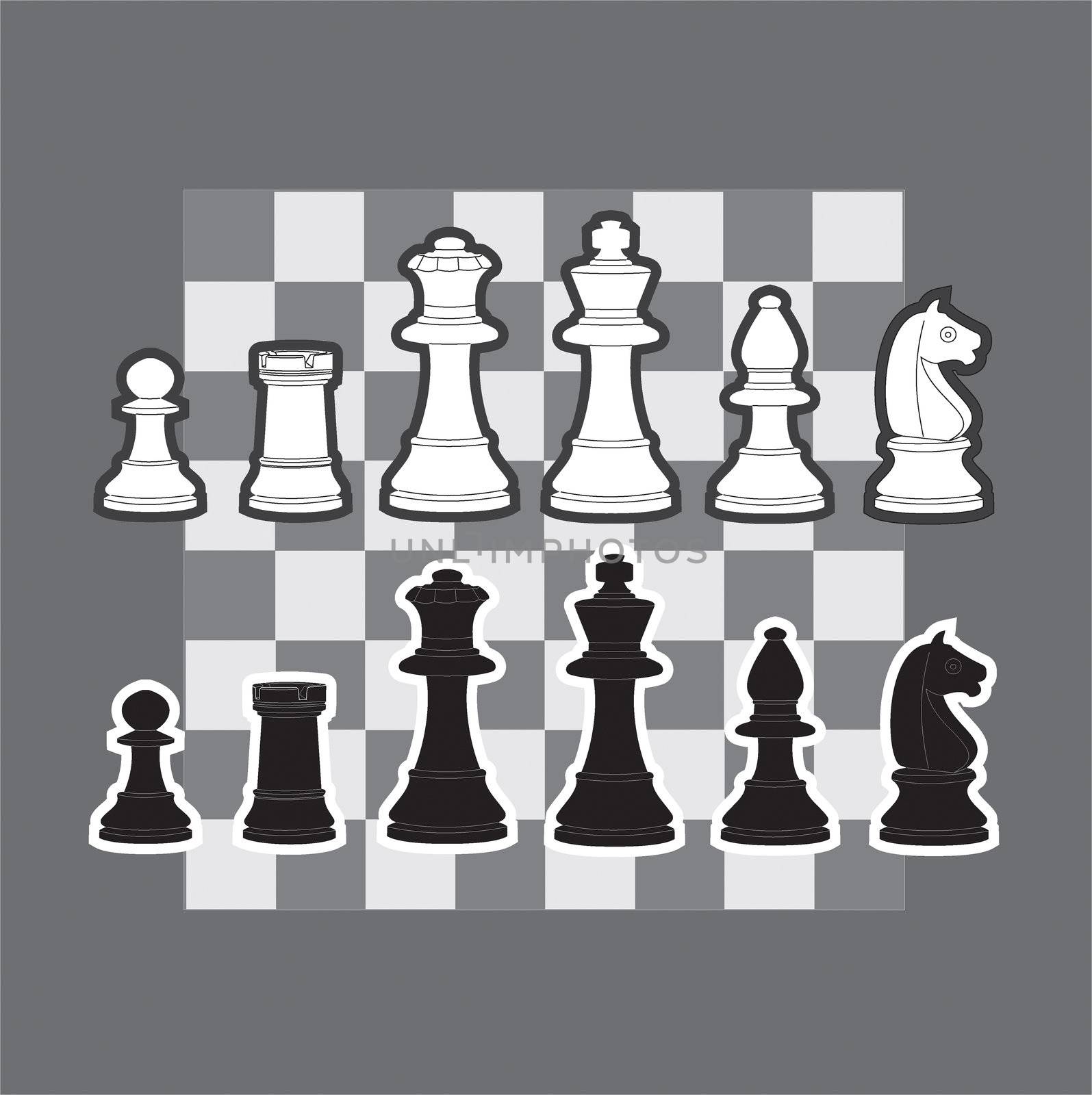 An illustration of chess piece