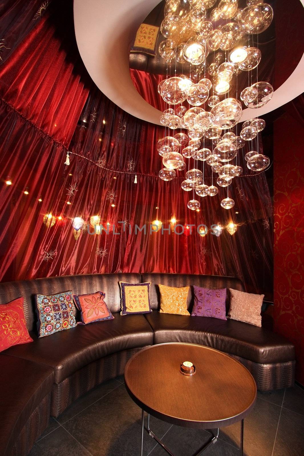 Room in east style for hookah smoking
