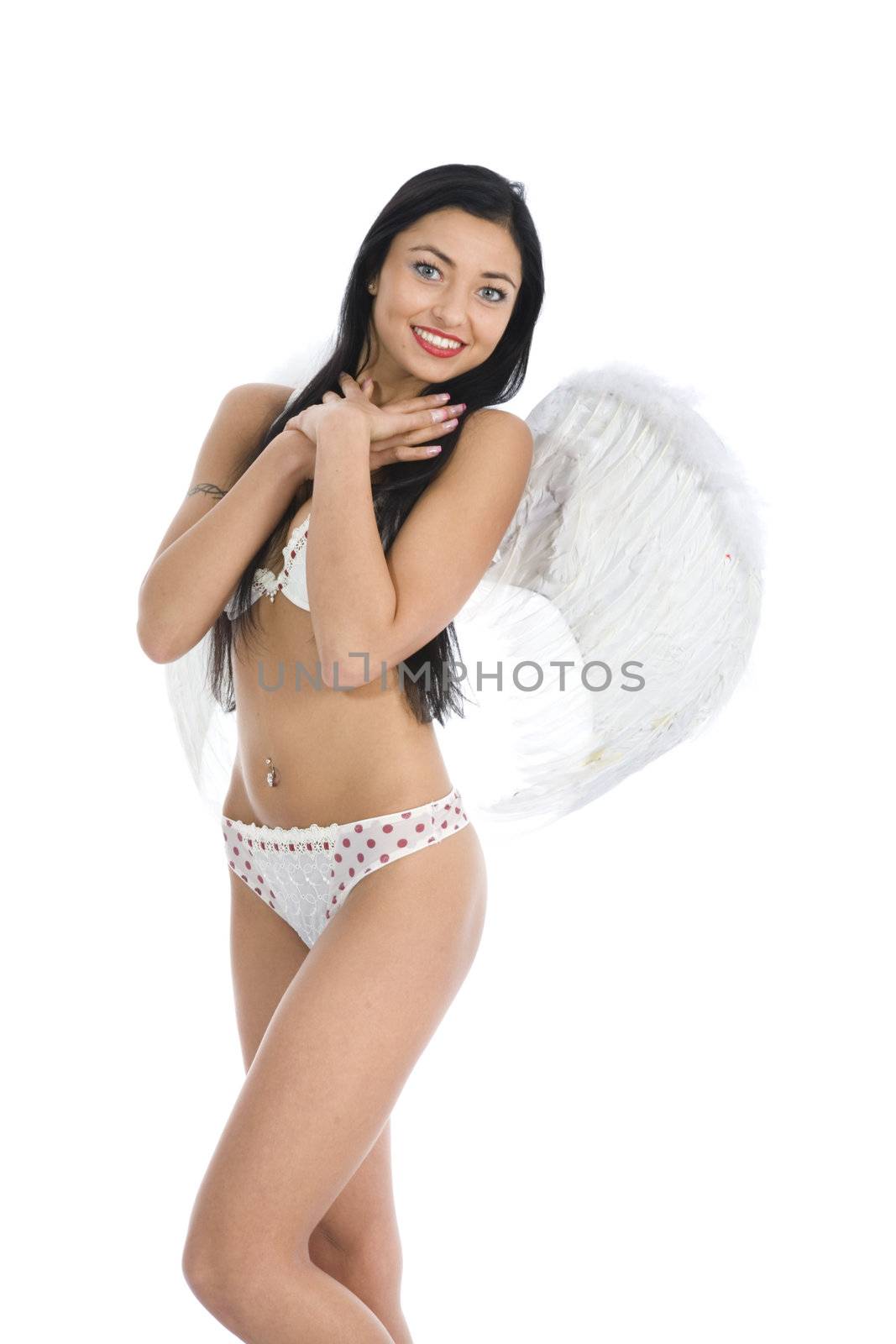 Sexual angel  on insulated background