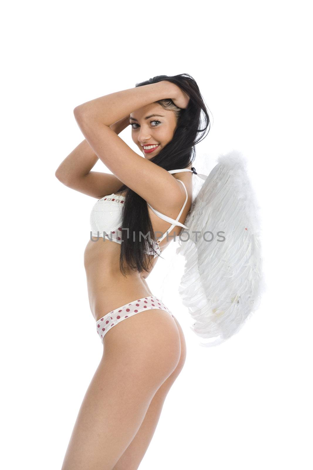 Sexual angel  on insulated background