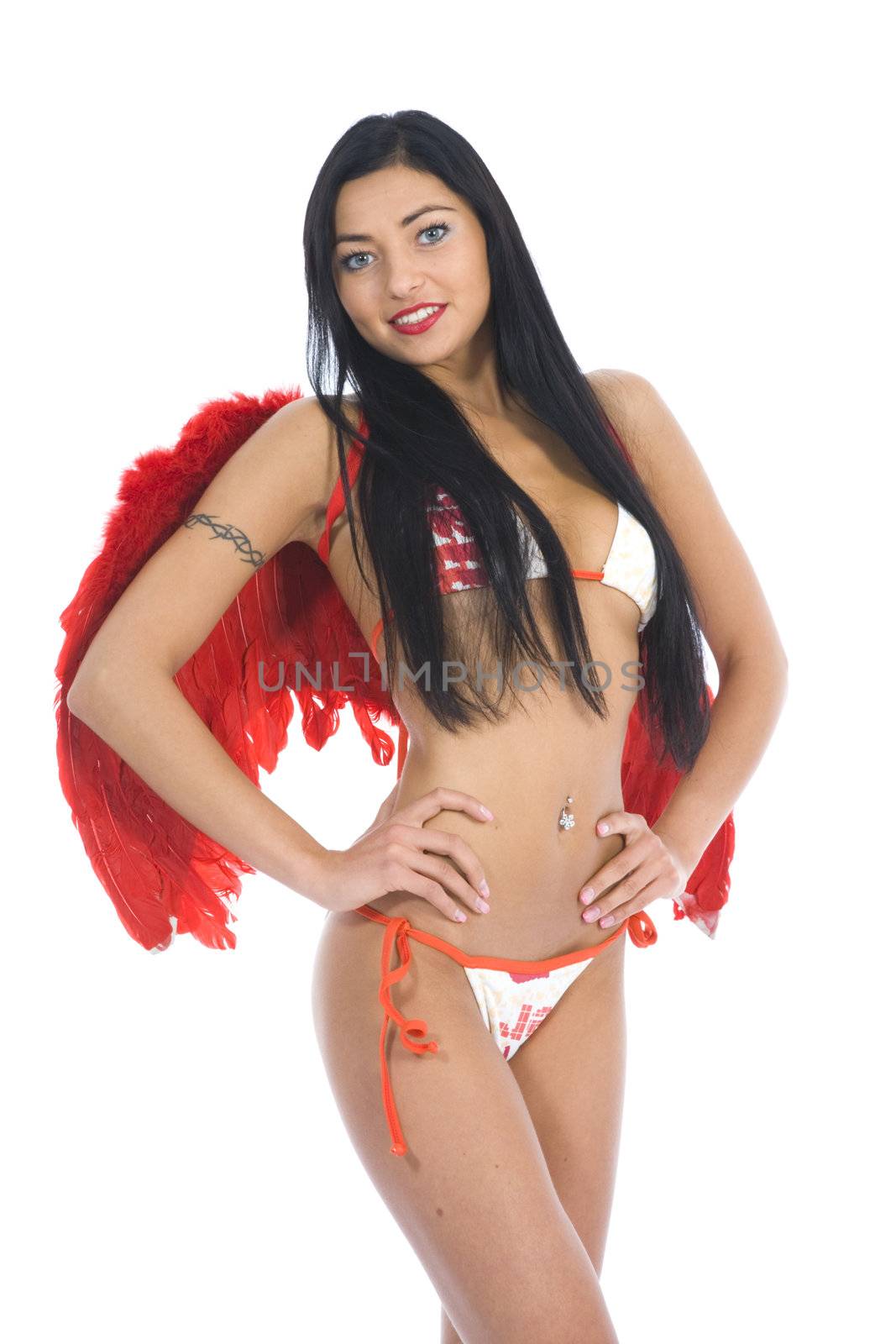 Sexual angel  on insulated background