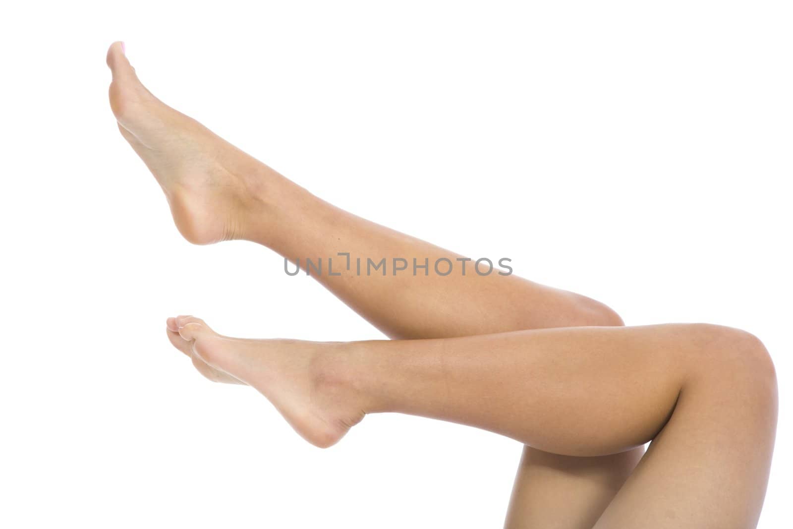 Woman legs on  isolated background