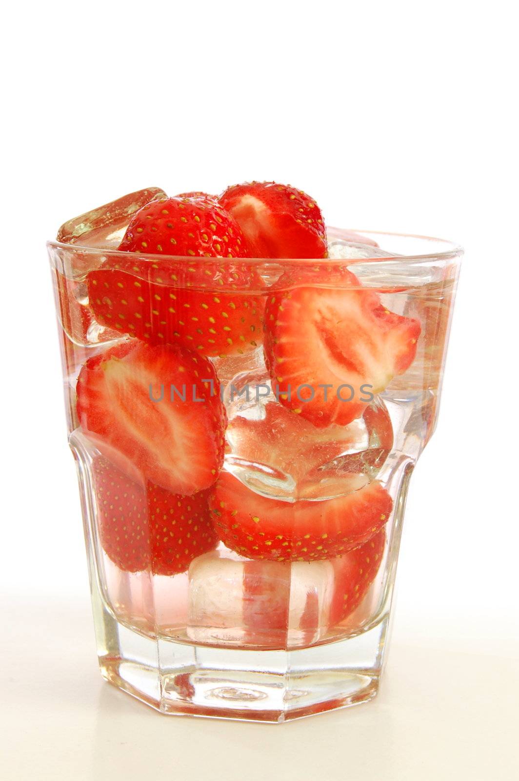strawberry strawberry juice or cocktail drink on a summer party