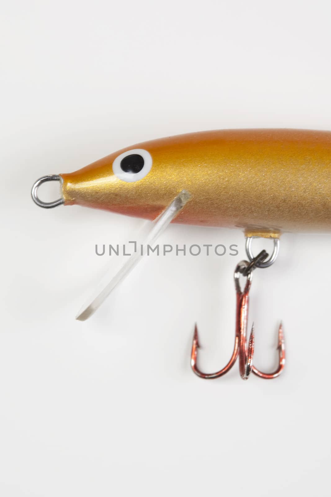 Fishing lure on white backbround