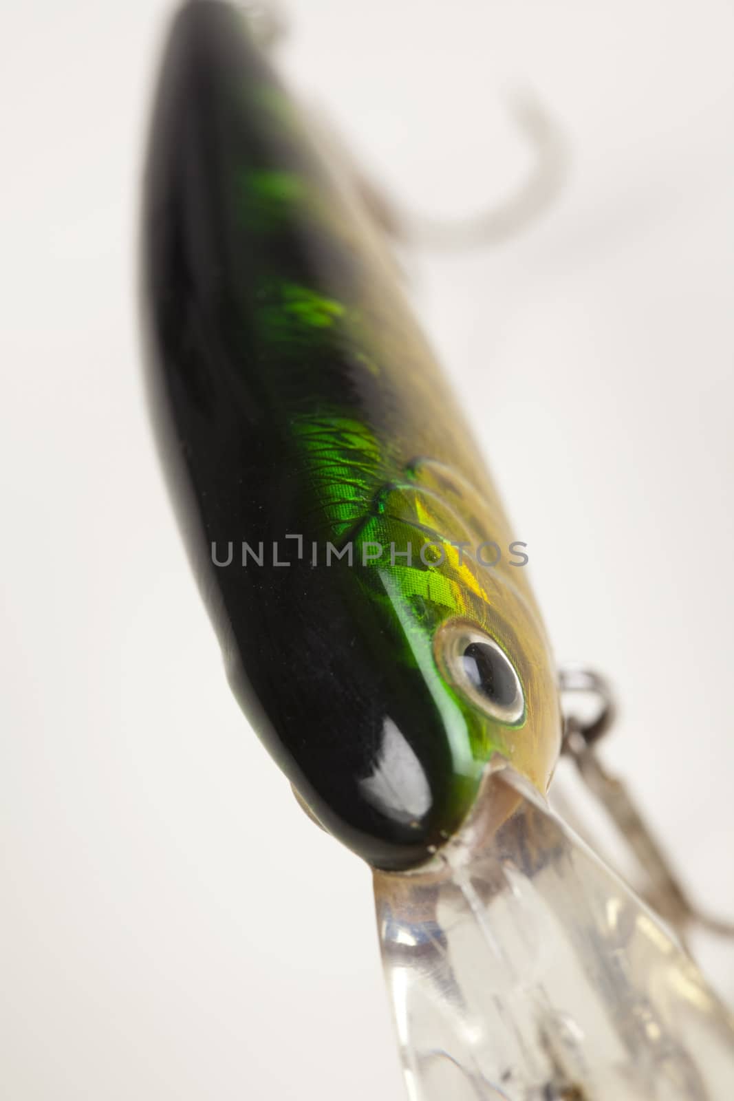 Fishing lure on white backbround