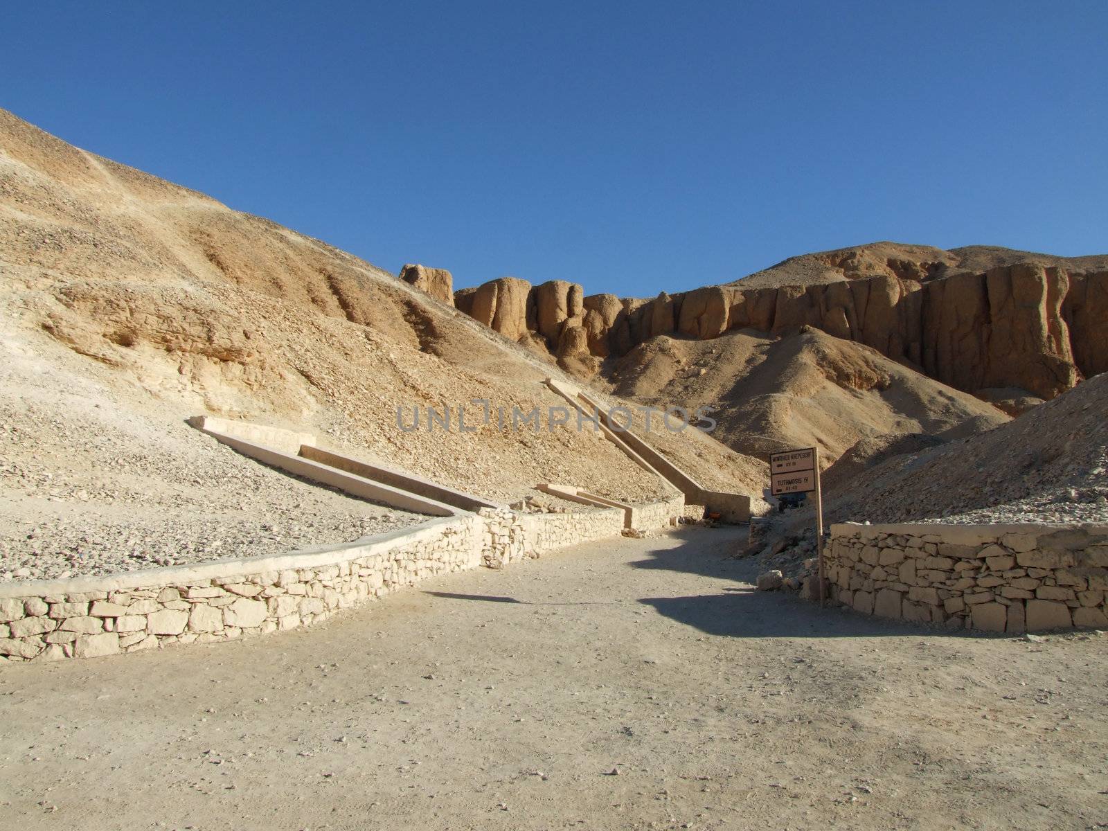 Input in an ancient tomb of the pharaon in a valley of tsars in Egypt