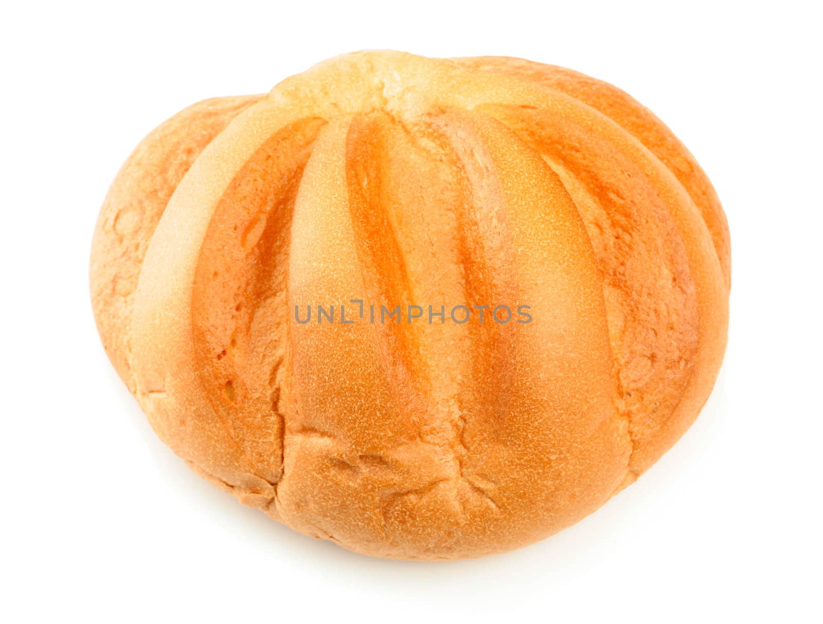 Freshly baked bread, isolated on white