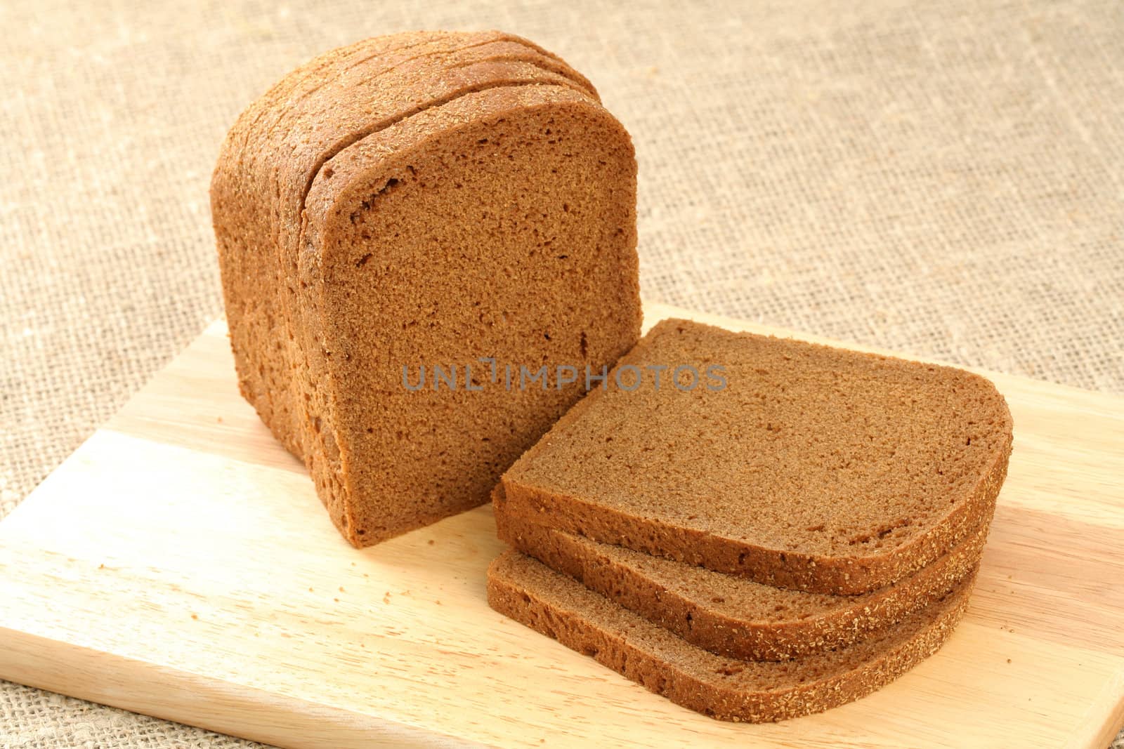 Loaf of rye bread, background