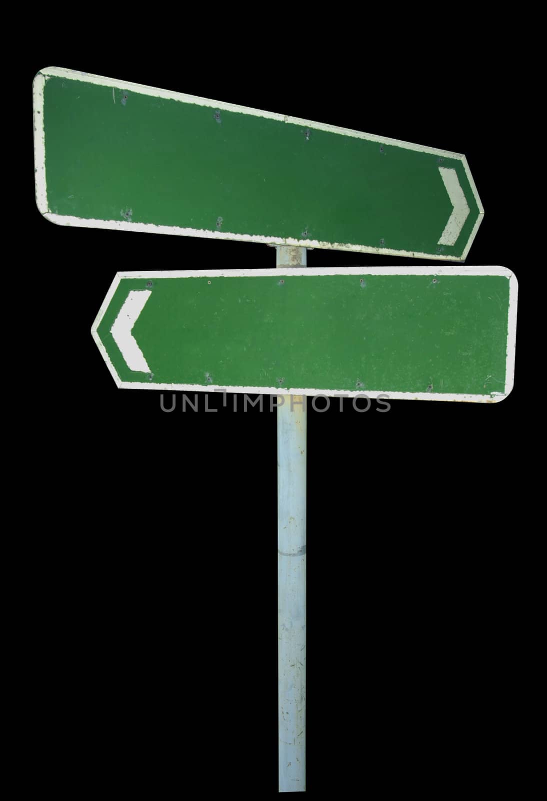 Grungy green signs (Clipping path included) by Bateleur