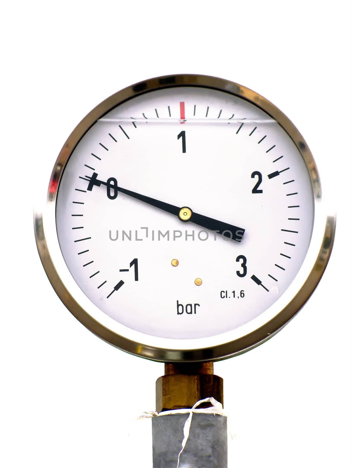 pressure gauge on the white background   