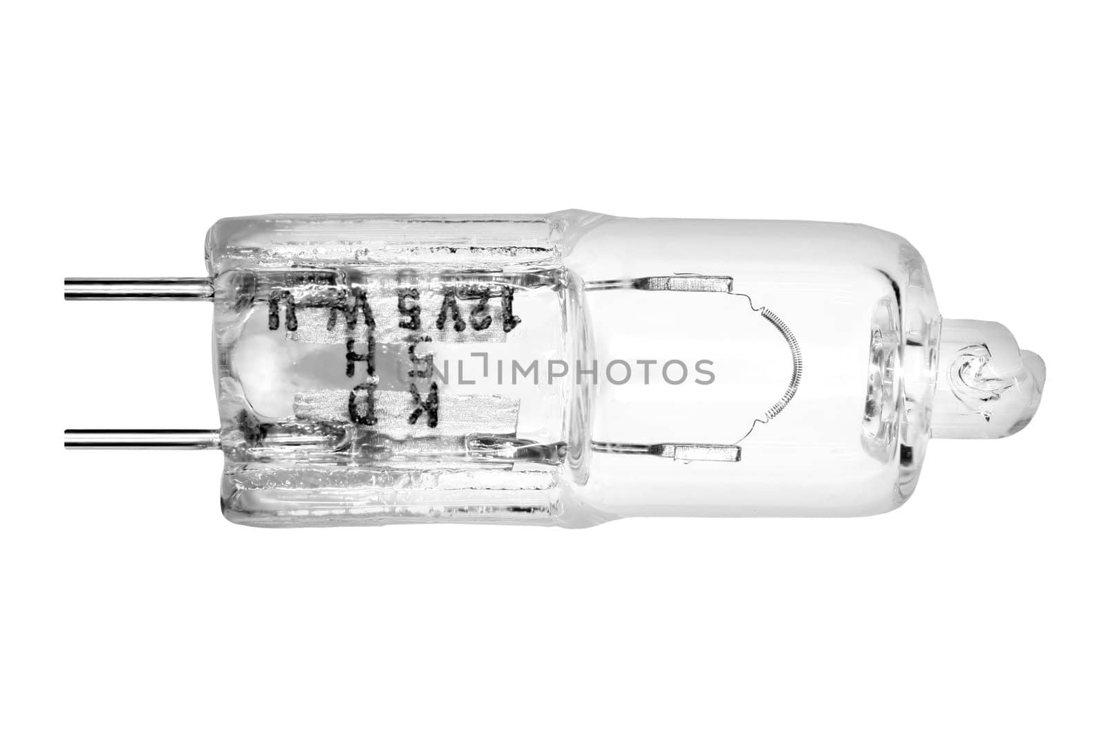 Halogen light bulb isolated on white