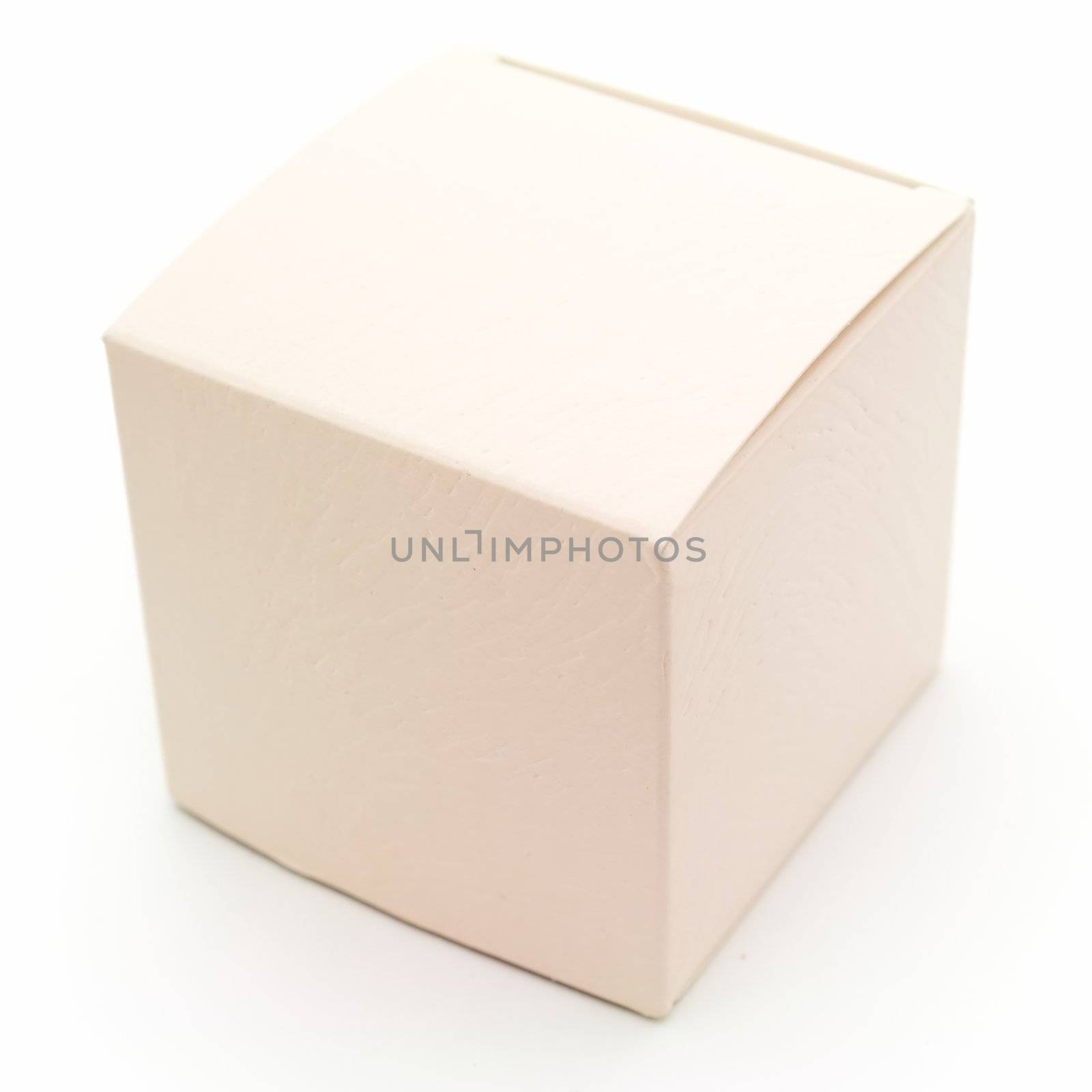 Beige fancy box on a white background