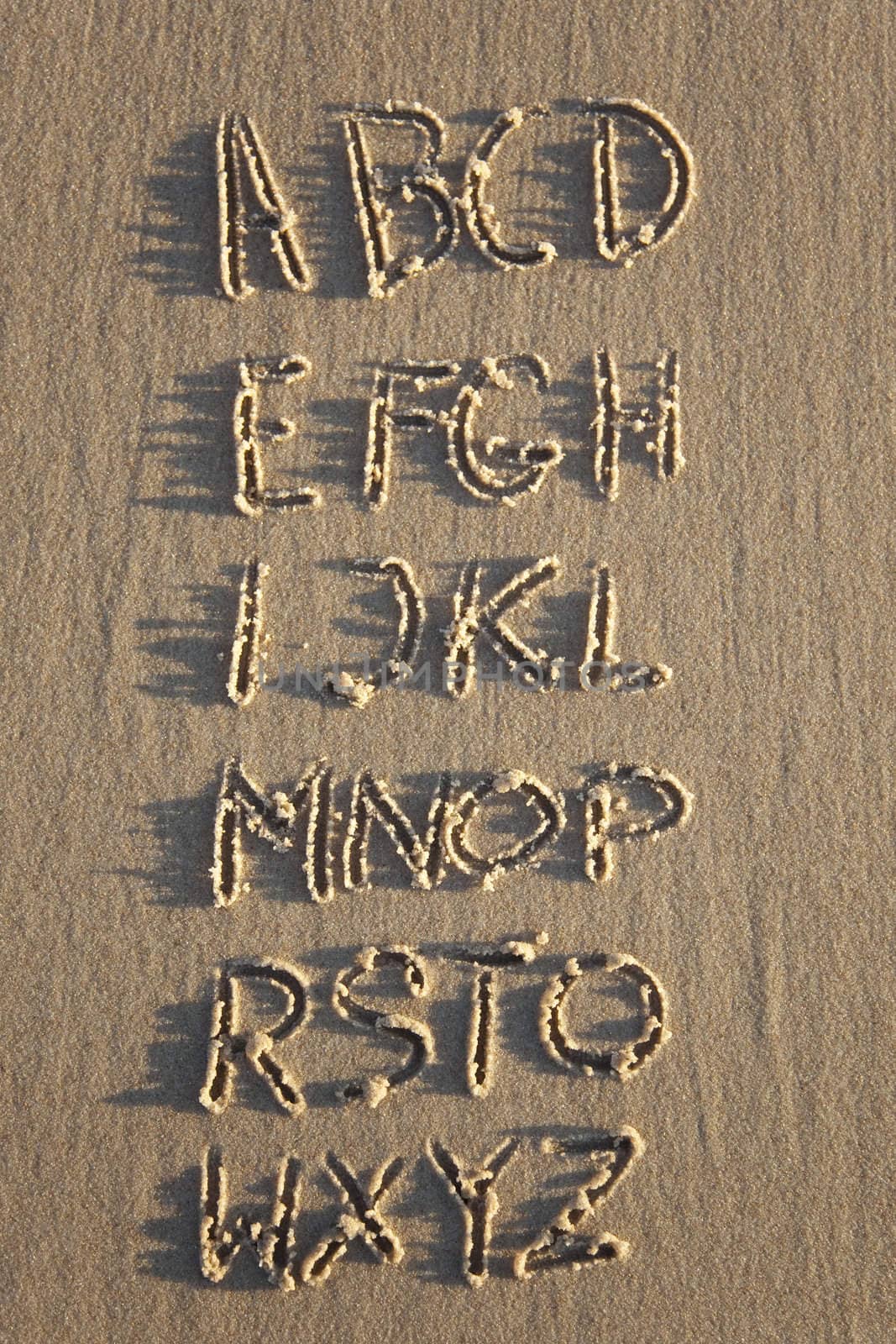 Letters written on wet sand by shiffti