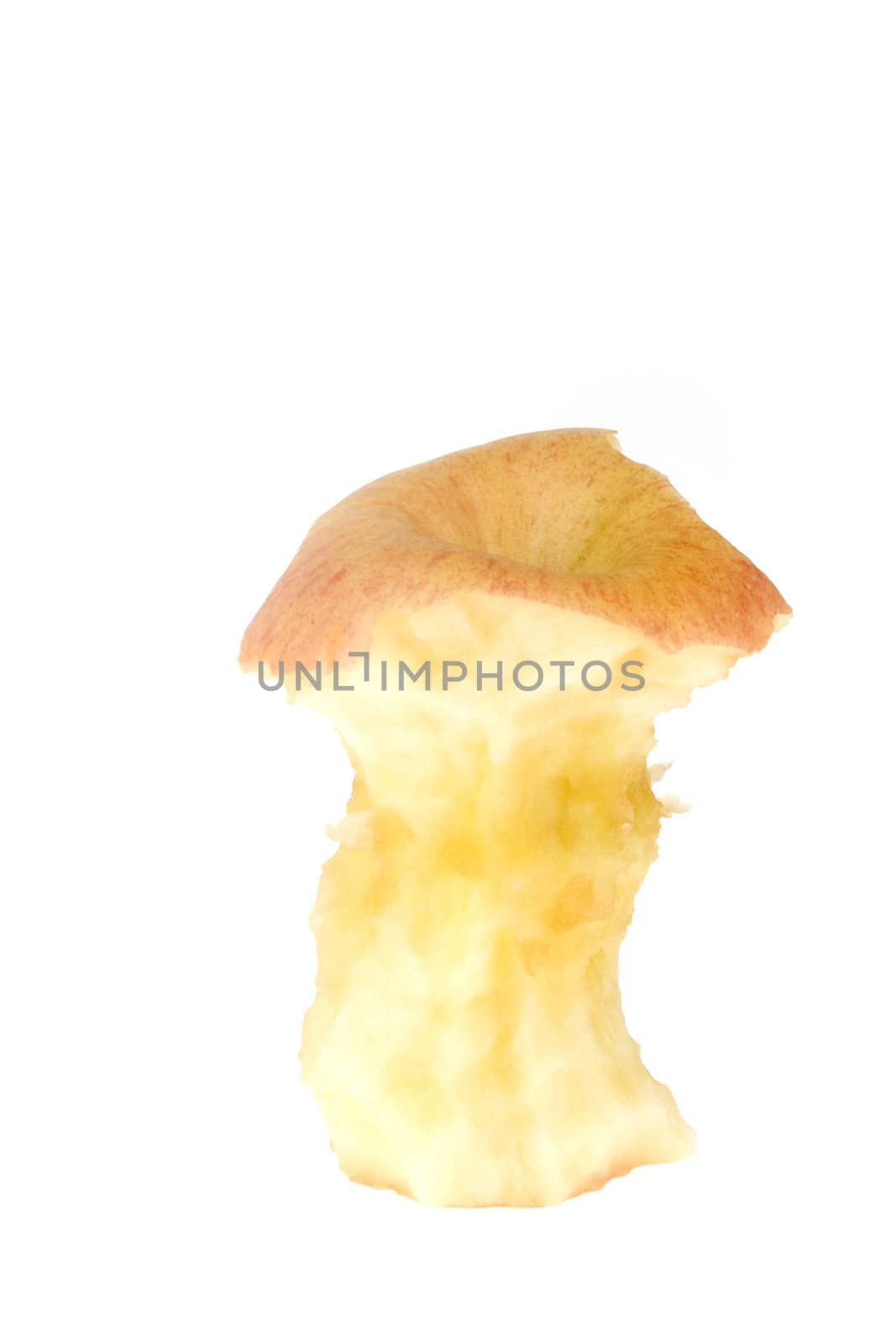 Apple bit, isolated on white