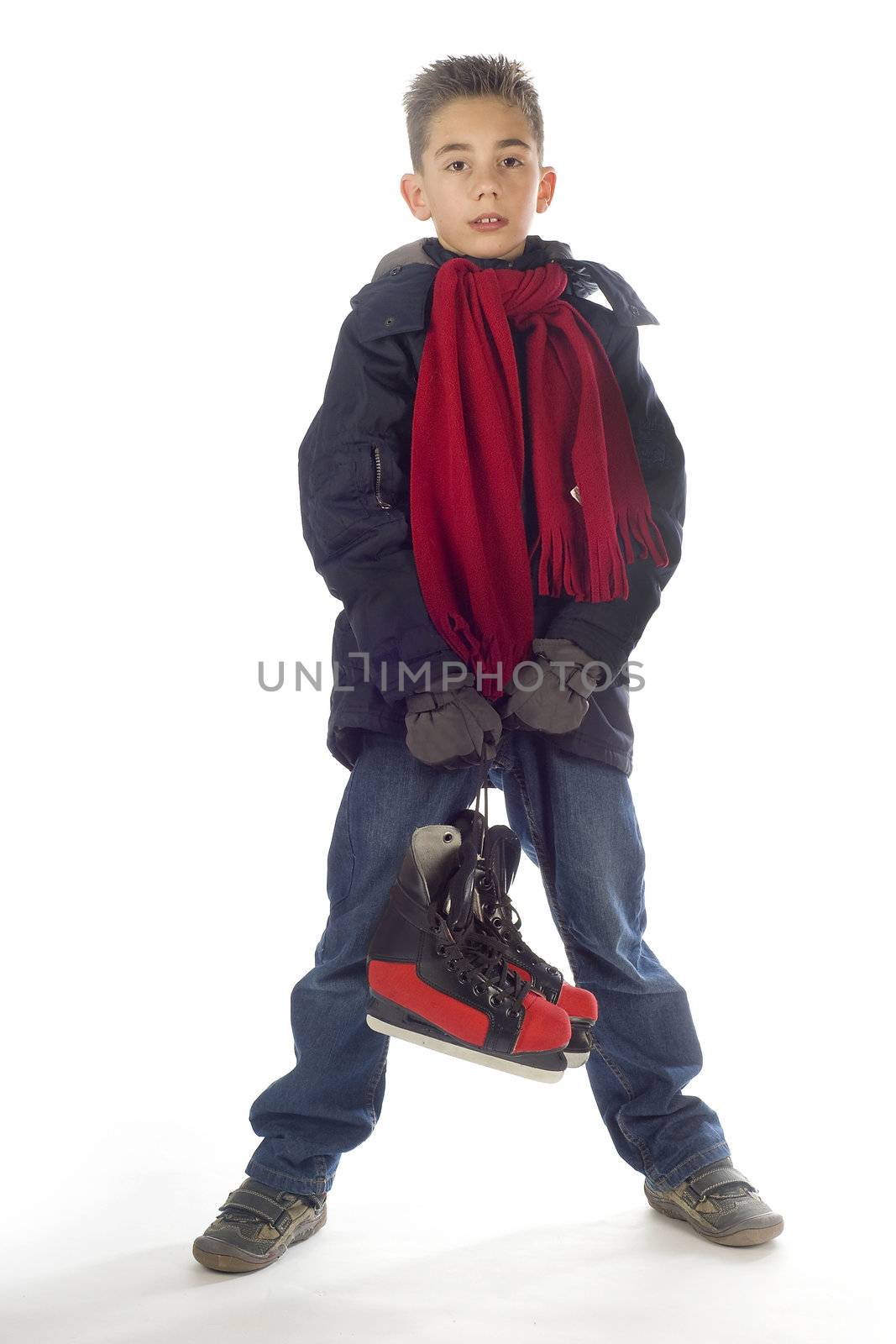 a young boy and his skates