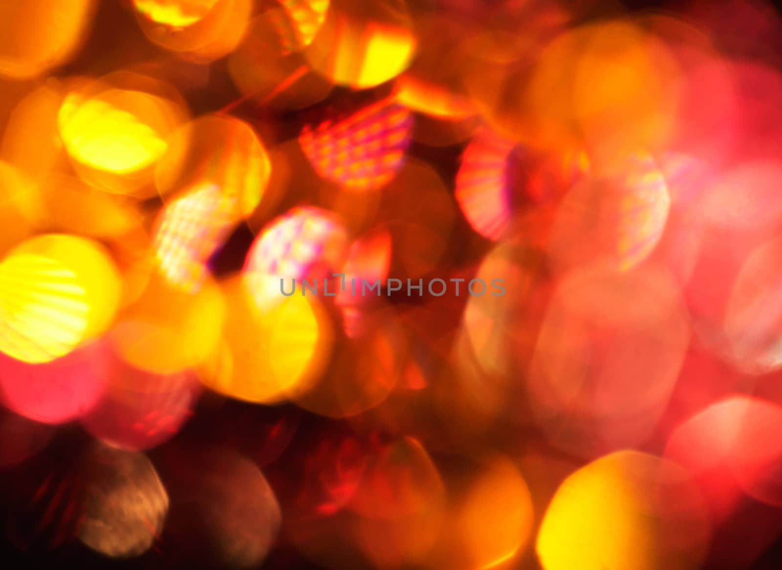 Defocus of red and yellow lights. by romanshyshak