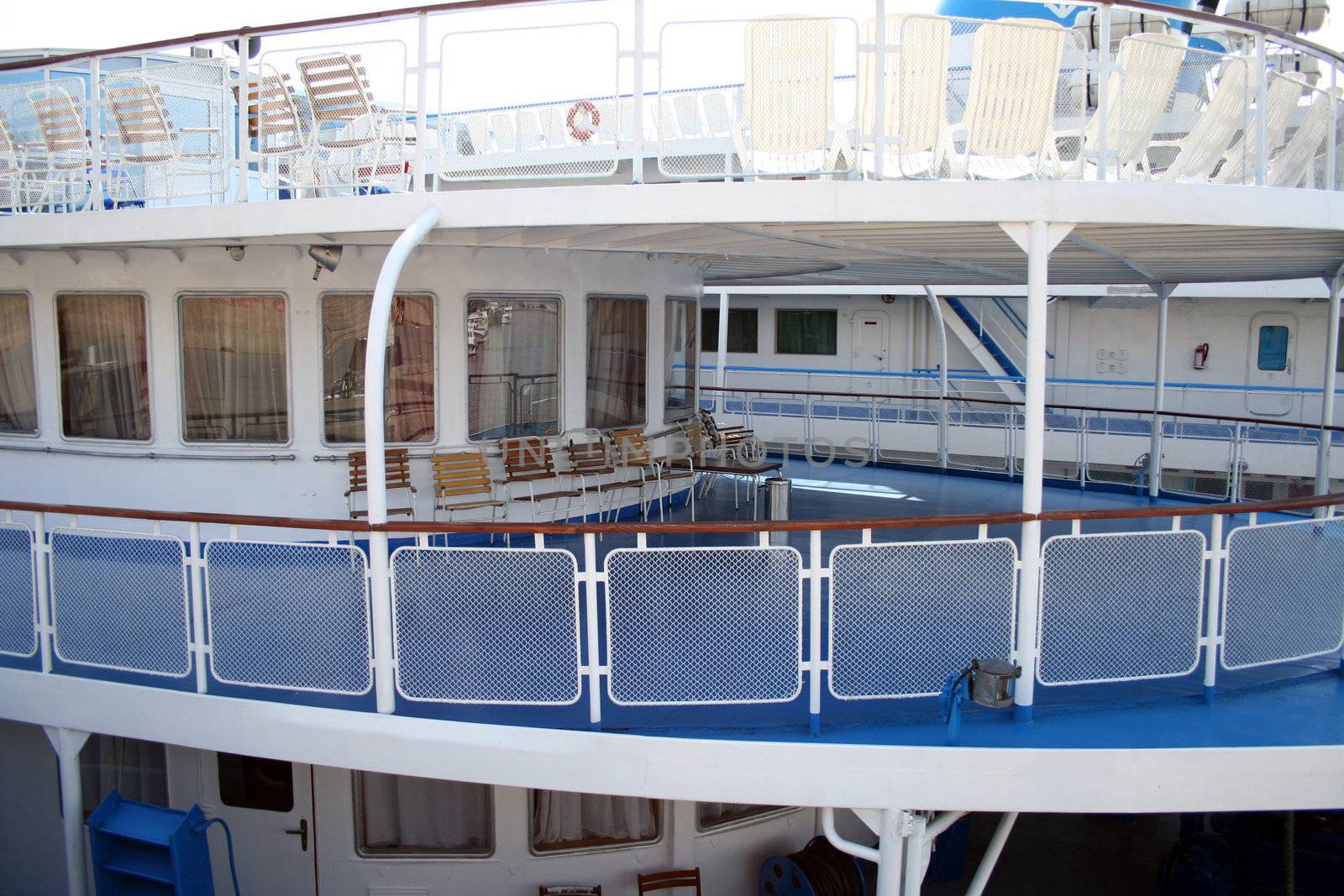Passenger deck of the motorship which has moored to the central jetty, (look similar images in my portfolio)