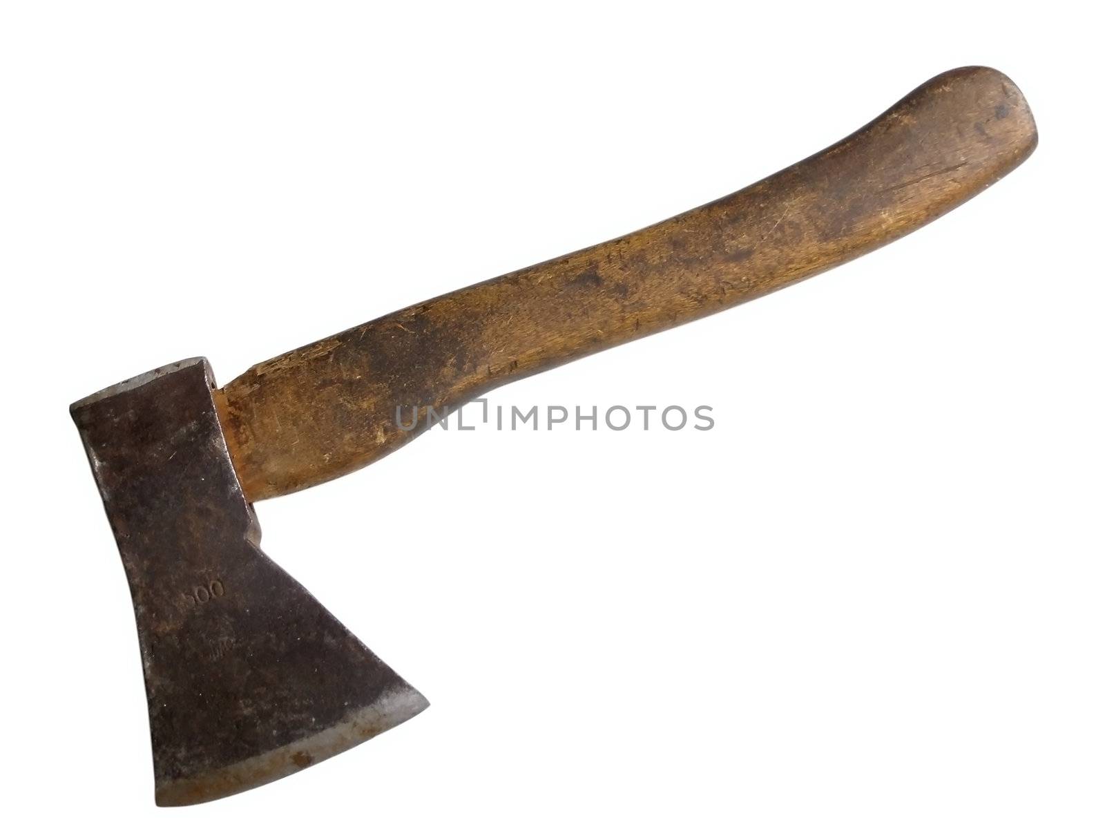 Small, old rusty hatchet       