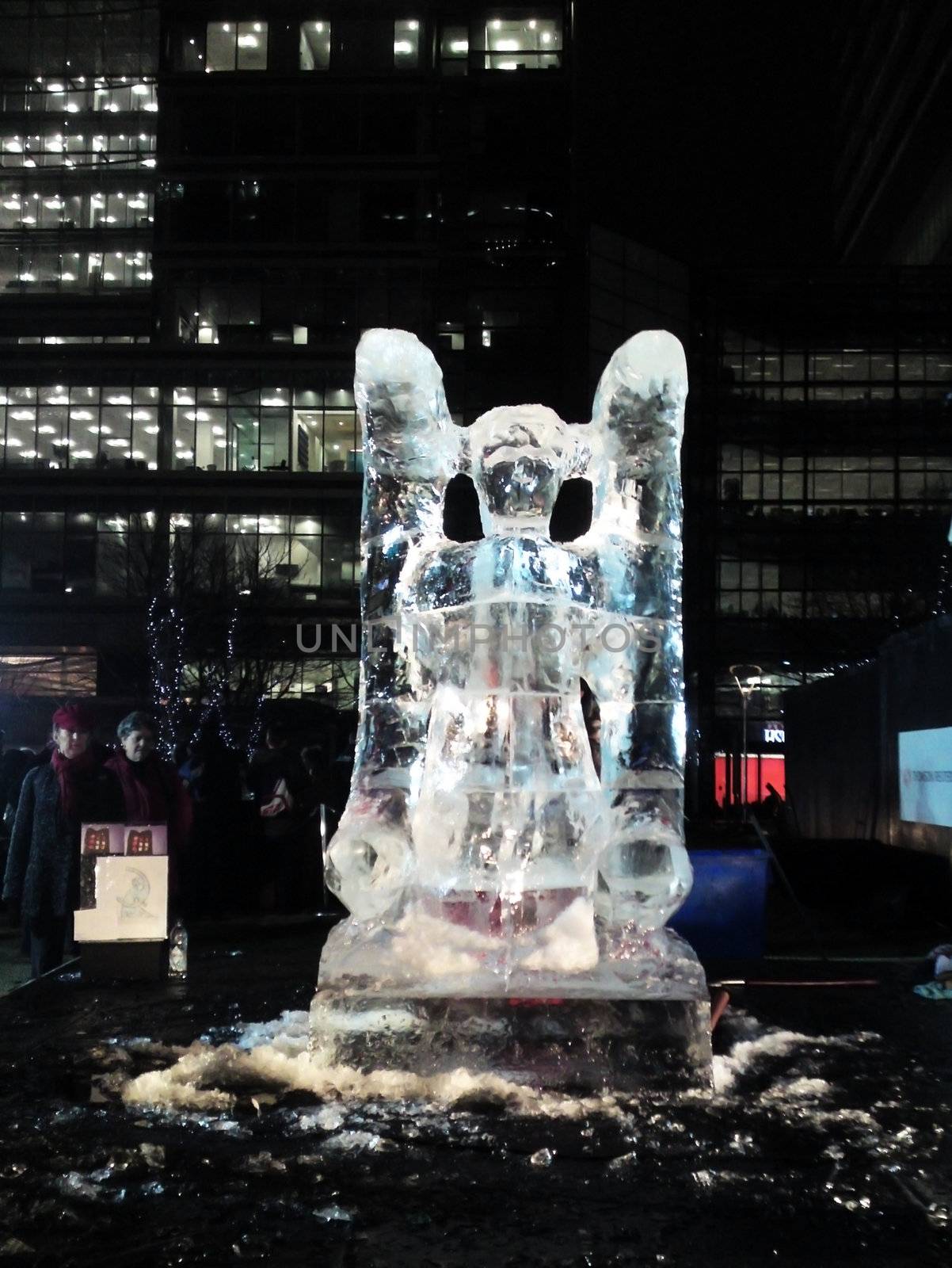 Canary Wharf London - January 15: Ice Sculpture Festival January 15th, 2010 in Canary Wharf London.