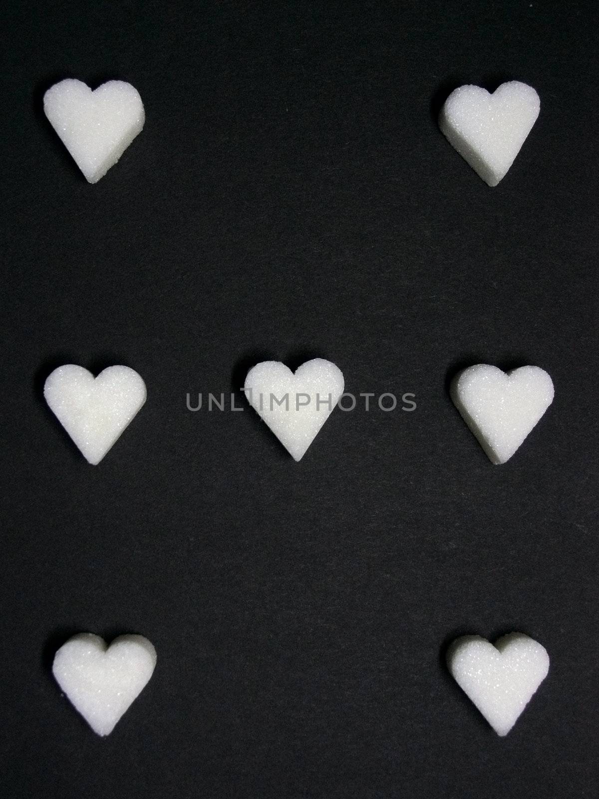 card suit of seven hearts from sugar 