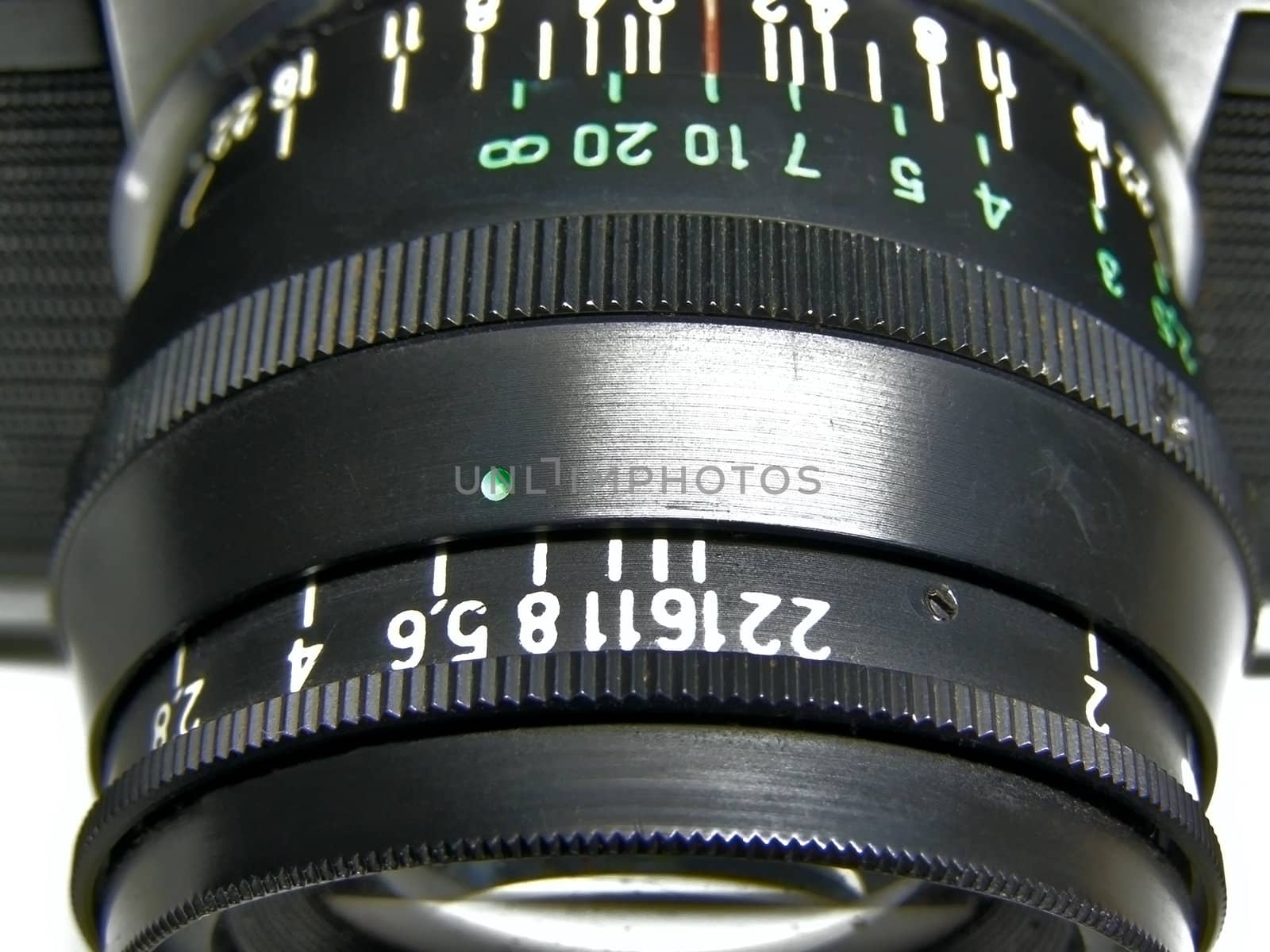 objective with aperture and zoom scales 