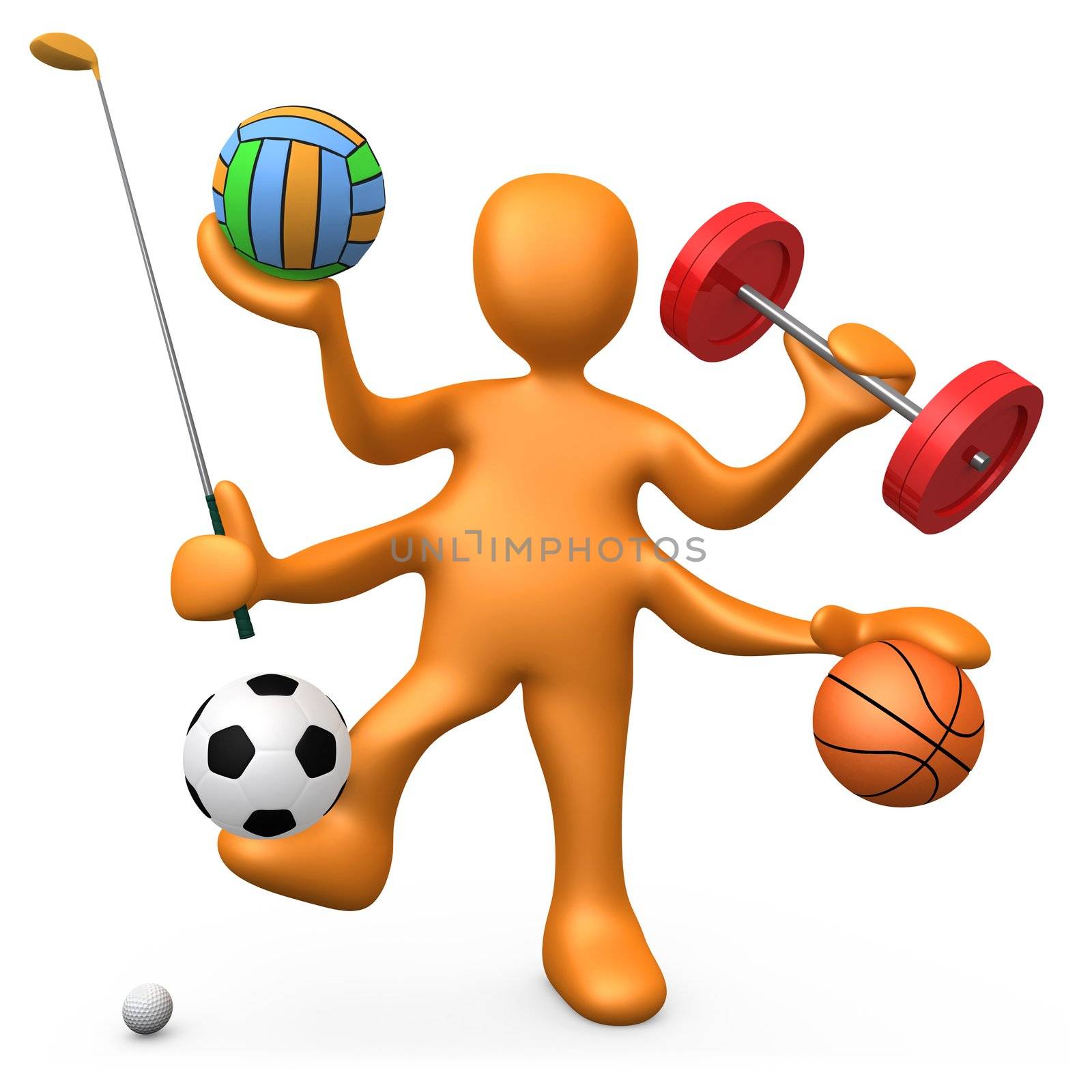 Computer Generated Image - Athletic Person .