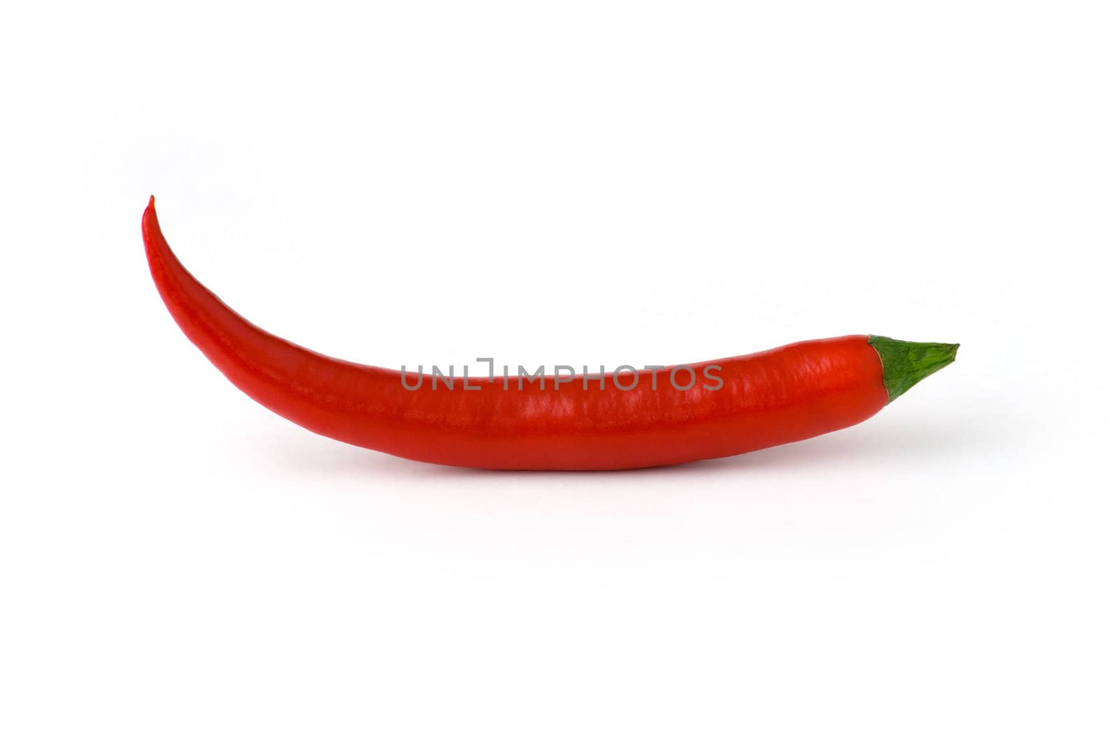 Isolated red pepper on white background