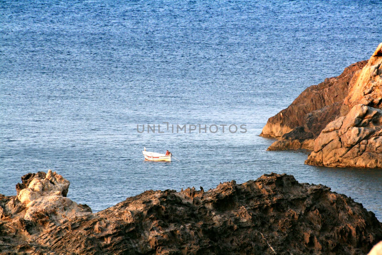 fisherman at the sea by nile