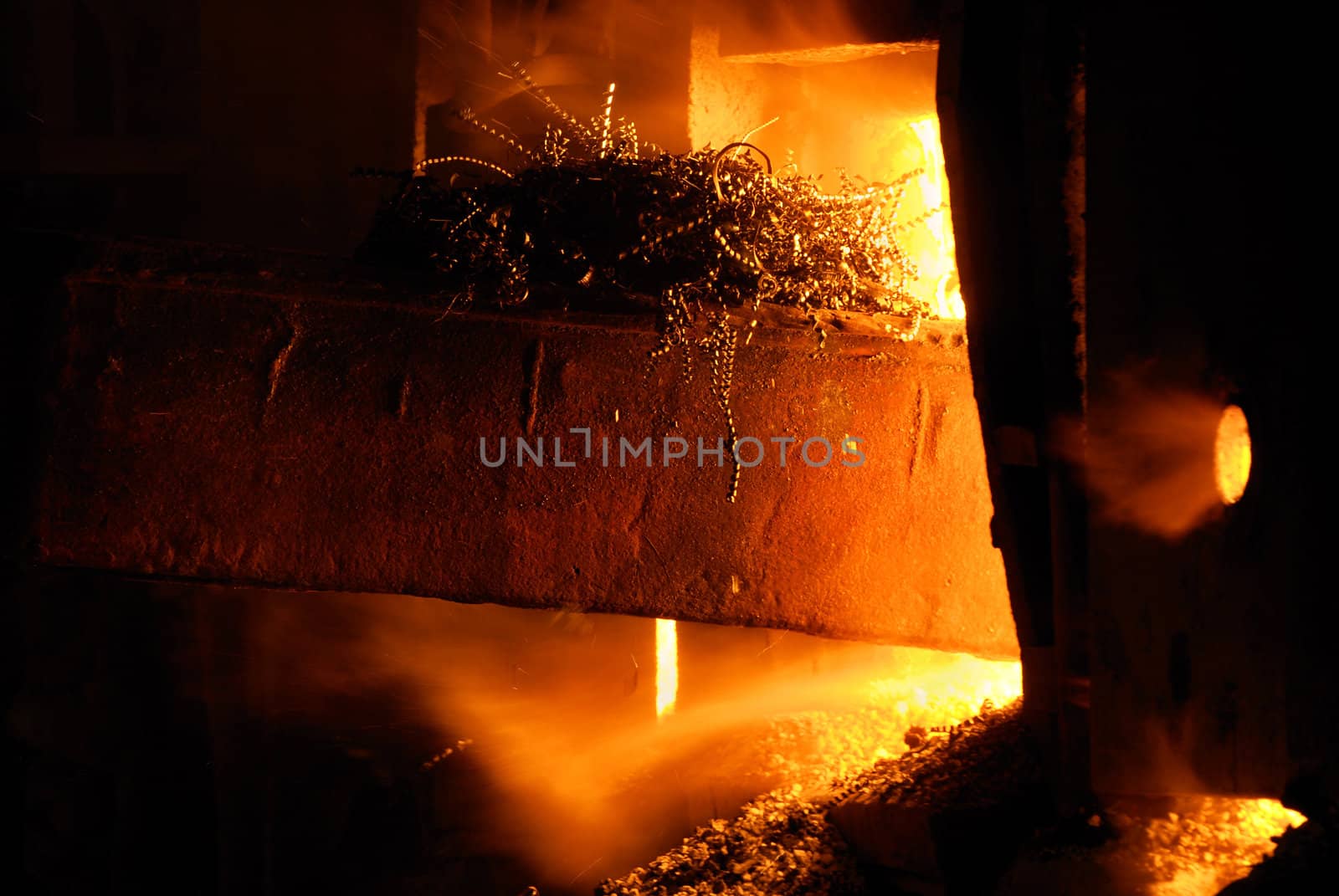 Scrap metal  before remelting in a iron-and-steel furnace. Ukrainian metallurgical works