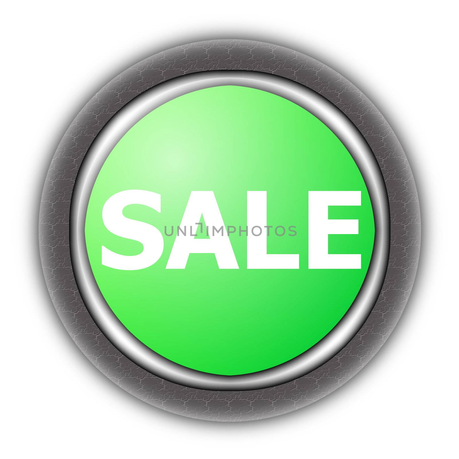 sale button isolated on a white background